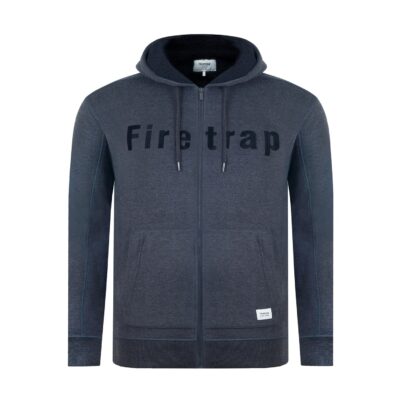 Firetrap Fleece Lined Zip Hoodie Mens