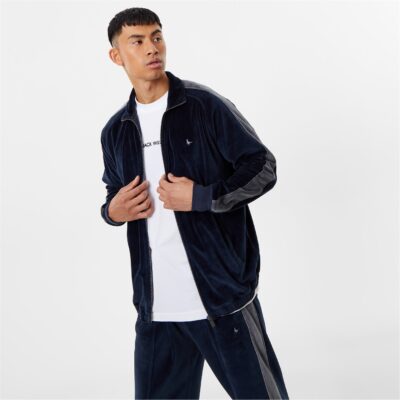 Jack Wills Velour Zip Thru Jacket