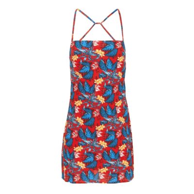 Tommy Jeans TJW PRINTED TIE BACK MINI DRESS